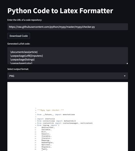 input python code in latex