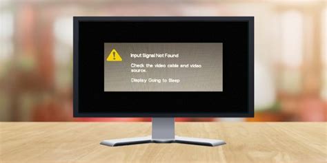 input signal not found external monitor