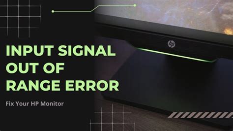 input signal not found hp second monitor