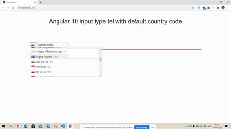 input type tel with country code