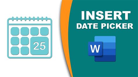 insert date and time picker in word