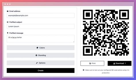 insert qr code in email