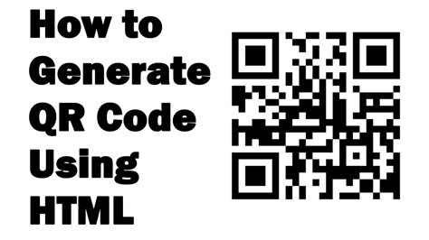 insert qr code in html