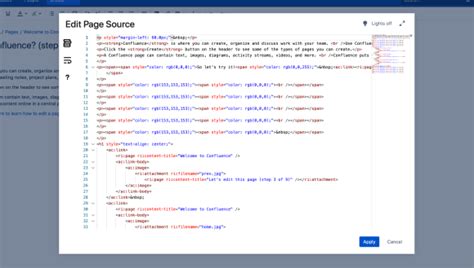 insert source code in confluence