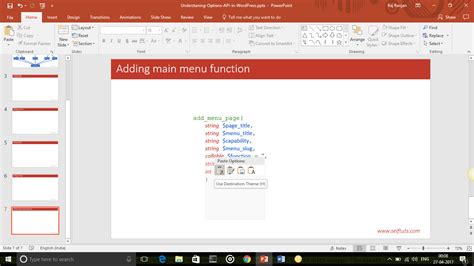 insert source code in powerpoint