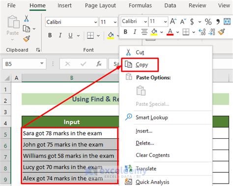insert tab character in excel