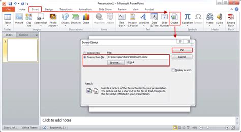 insert word document into powerpoint multiple pages