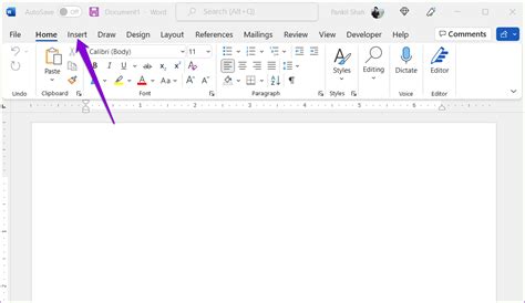 inserting image in word document