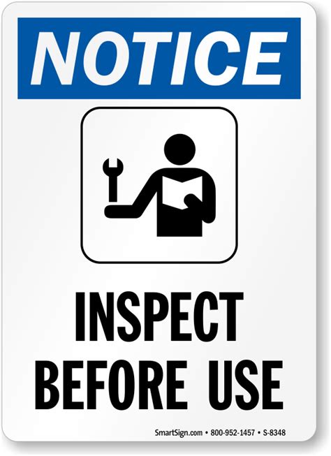 inspect before use safety