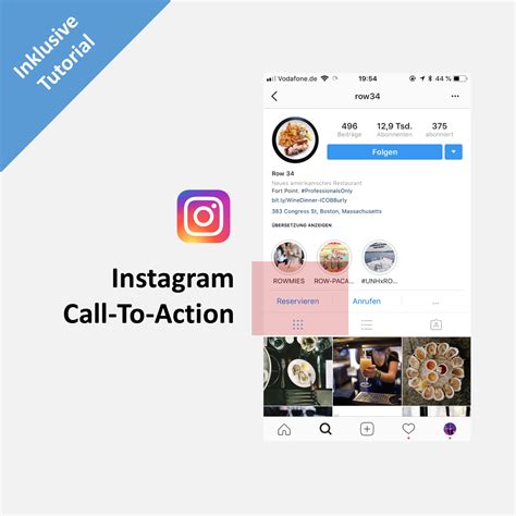 instagram call to action