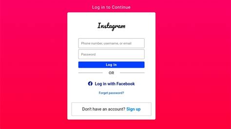 instagram login page html and css code