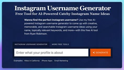 instagram username generator with keywords