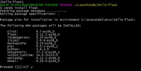 install flask command line