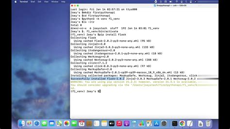 install flask python macos