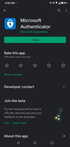 install microsoft authenticator app on android