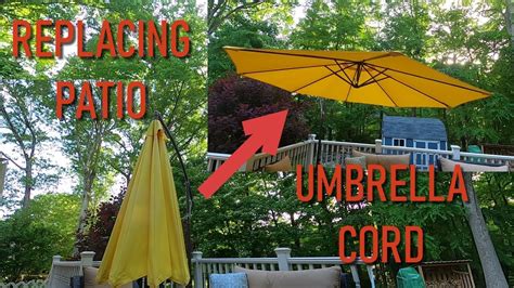 install new patio umbrella string