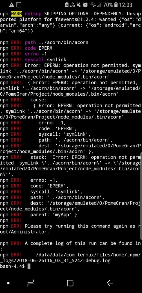 install npm in termux github