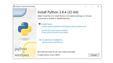 install python 3.8 instead of 3.10