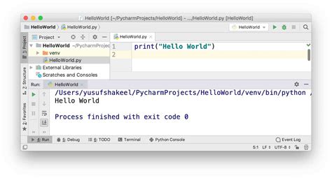 install python and run hello world