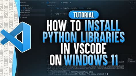 install python libraries in visual studio