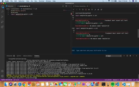 install python package from vscode