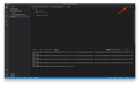 install python through vscode terminal