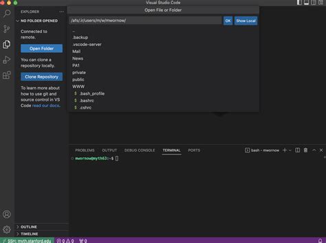 install remote ssh vscode