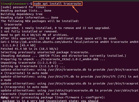 install traceroute command in linux redhat