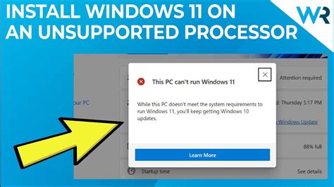 install windows 10 on unsupported processor