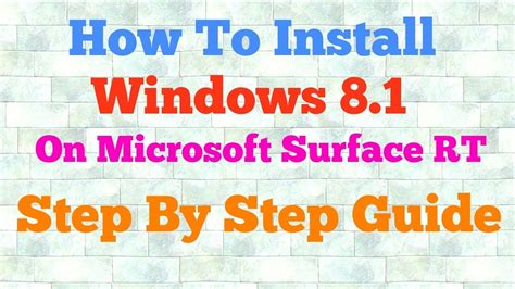 install windows 8.1 on surface rt from usb