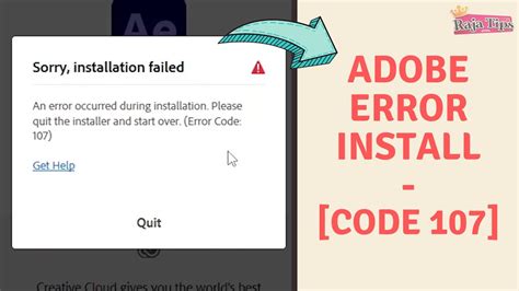 installation failed error code 107