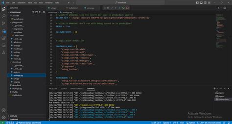 installing django in vscode