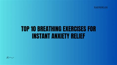 instant anxiety relief exercise