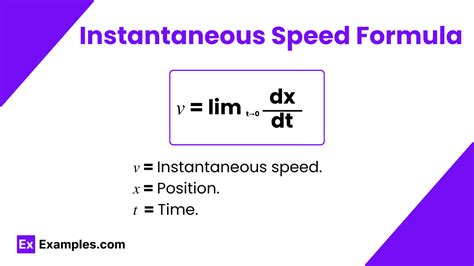 instantaneous speed problems