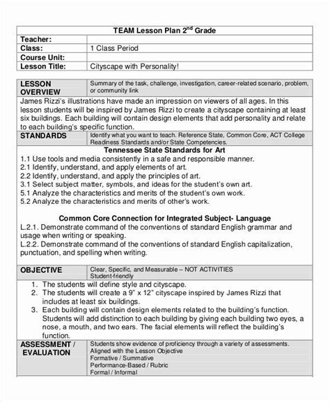 integrated lesson plan examples