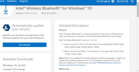 intel wireless bluetooth not working
