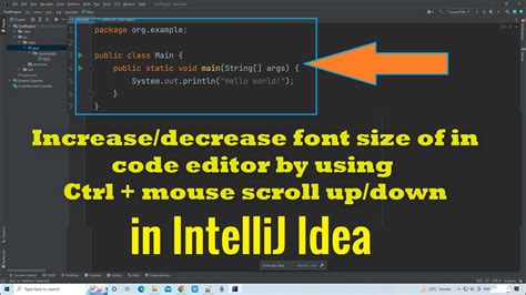 intellij change font size with mouse