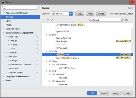 intellij idea auto format code shortcut