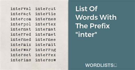 inter root words list