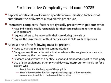 interactive complexity billing code