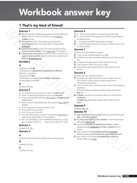 interchange 3 workbook answer key 5th ed