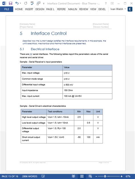 interface control document example pdf