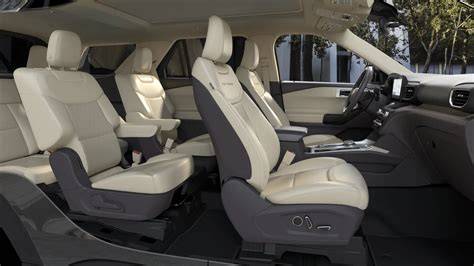 Spacious seating arrangement in the interior of Ford Explorer