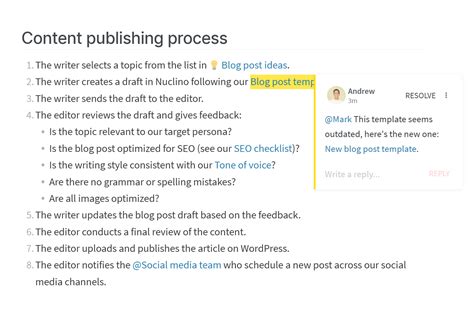 internal documentation example