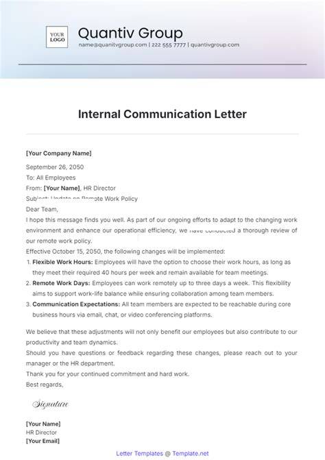 internal task letter sample