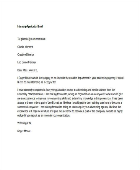 internship email application sample