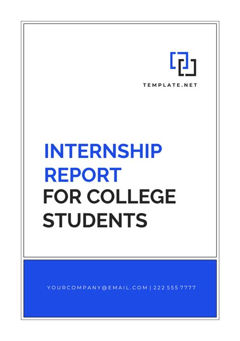 internship report template for college students