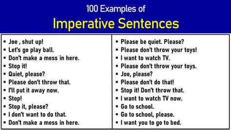 interrogative and imperative sentences examples