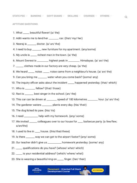 interrogative determiners exercises with answers pdf