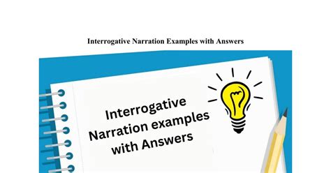interrogative narration examples with answers pdf